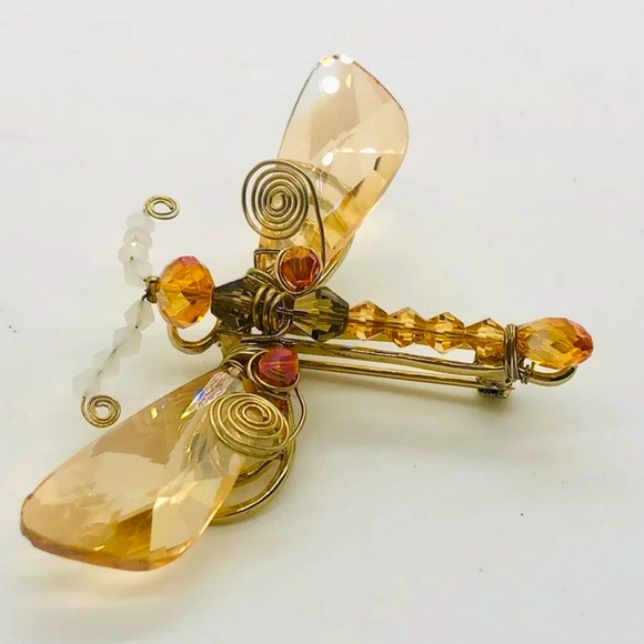 Dragonfly Crystal Brooch IOB - Picture 11 of 14